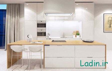 طراحی شیک ترین مدل آشپزخانه,کابینت آشپزخانه به رنگ سفید