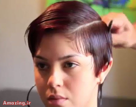 فیلم آموزش کوتاه کردن مو زنانه , حالت دادن مو کوتاه زنانه , مدل مو کوتاه 2015