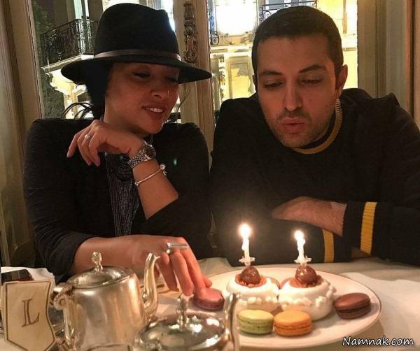 جشن تولد اشکان خطیبی در کنار همسرش آناهیتا درگاهی در فرانسه