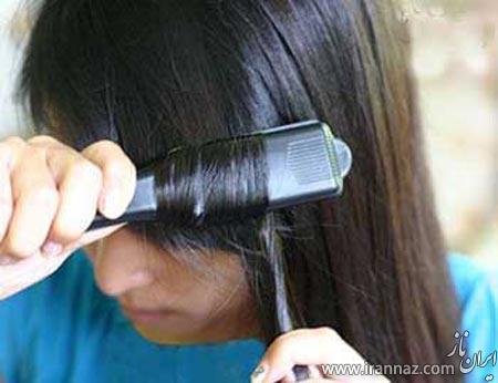 آموزش تصویری فر کردن مو در خانه