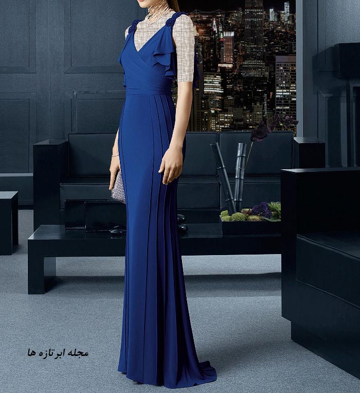 مدل لباس مجلسی گیپور بلند 2017